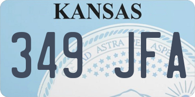 KS license plate 349JFA