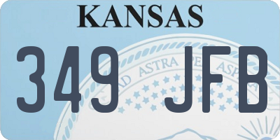 KS license plate 349JFB