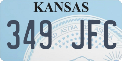 KS license plate 349JFC