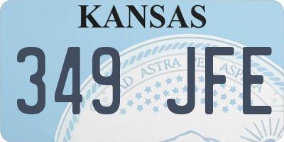 KS license plate 349JFE