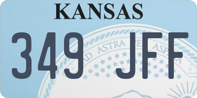 KS license plate 349JFF