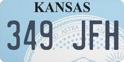 KS license plate 349JFH