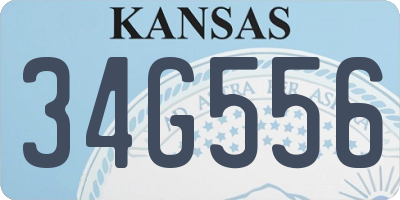 KS license plate 34G556