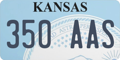 KS license plate 350AAS