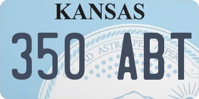 KS license plate 350ABT