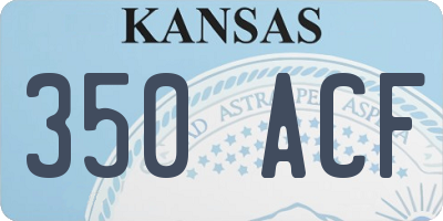 KS license plate 350ACF