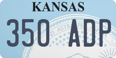 KS license plate 350ADP