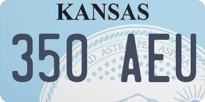 KS license plate 350AEU