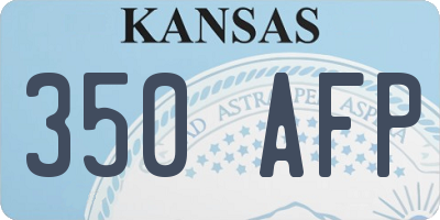 KS license plate 350AFP