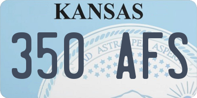 KS license plate 350AFS
