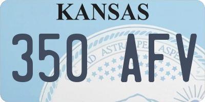 KS license plate 350AFV
