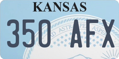 KS license plate 350AFX