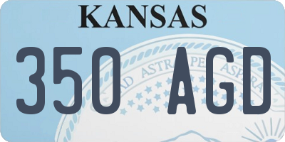 KS license plate 350AGD