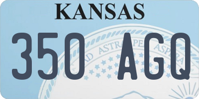 KS license plate 350AGQ