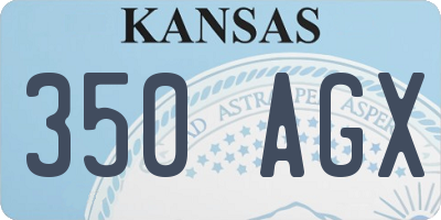 KS license plate 350AGX