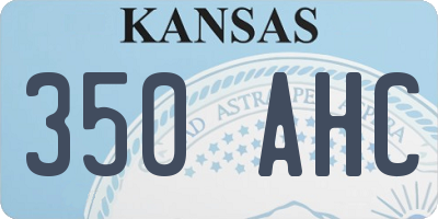 KS license plate 350AHC