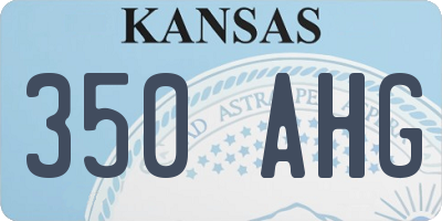 KS license plate 350AHG