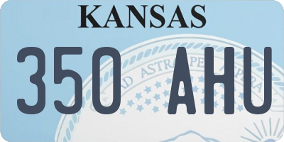 KS license plate 350AHU