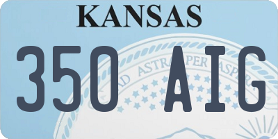 KS license plate 350AIG