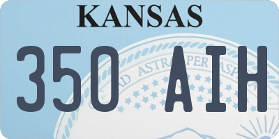 KS license plate 350AIH