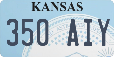 KS license plate 350AIY