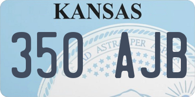 KS license plate 350AJB