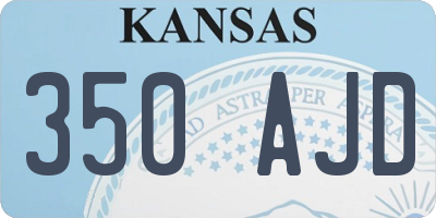KS license plate 350AJD
