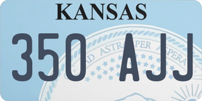 KS license plate 350AJJ