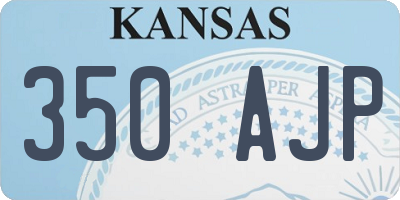 KS license plate 350AJP