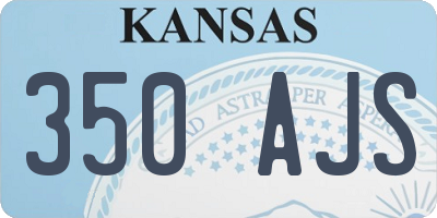 KS license plate 350AJS