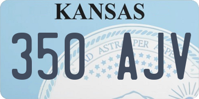 KS license plate 350AJV