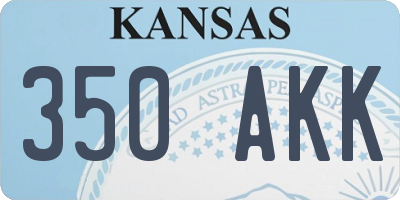 KS license plate 350AKK