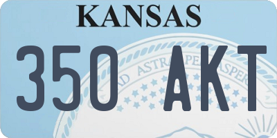 KS license plate 350AKT