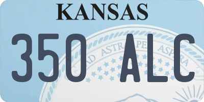 KS license plate 350ALC