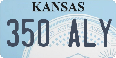 KS license plate 350ALY