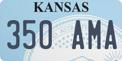 KS license plate 350AMA