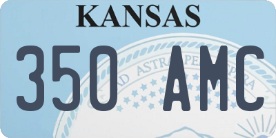 KS license plate 350AMC