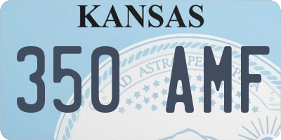KS license plate 350AMF