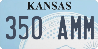 KS license plate 350AMM