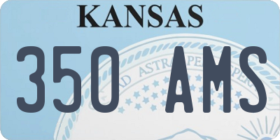 KS license plate 350AMS