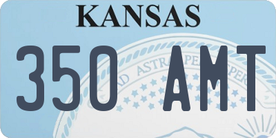 KS license plate 350AMT