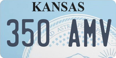 KS license plate 350AMV