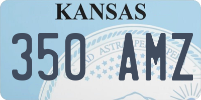 KS license plate 350AMZ