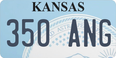 KS license plate 350ANG