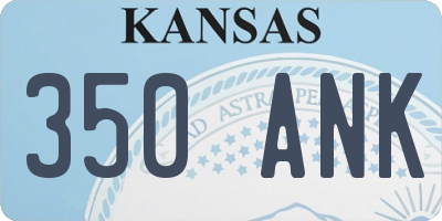 KS license plate 350ANK