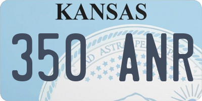 KS license plate 350ANR