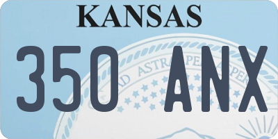 KS license plate 350ANX