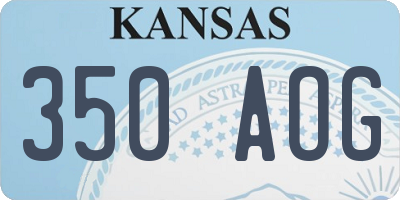 KS license plate 350AOG