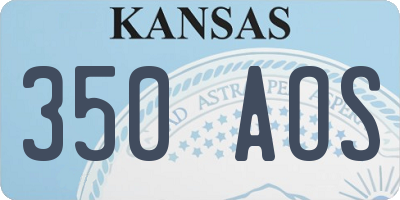 KS license plate 350AOS