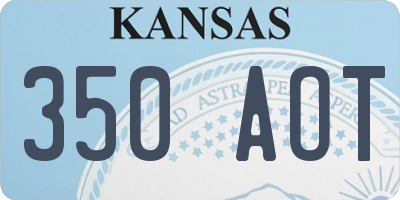 KS license plate 350AOT